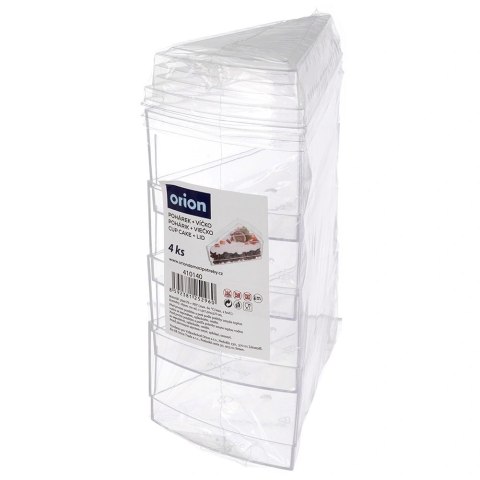 Pucharki Trójkątne z Pokrywkami 160ml Zestaw 4 szt. ORION Finger Food