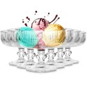Pucharki do Lodów Szklane 6 szt. Ryflowane 270 ml Desery VILDE