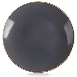 Talerz Obiadowy Płytki 27 cm Ceramika Szary Glaze Nakrapiany Zmywarka