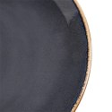 Talerz Obiadowy Płytki 27 cm Ceramika Szary Glaze Nakrapiany Zmywarka