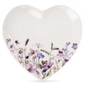 Talerzyk w Kształcie Serca Porcelana 17 cm Louka Kwiaty na Prezent