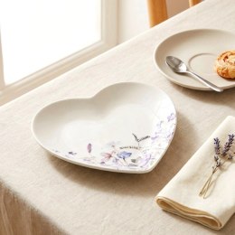 Talerzyk w Kształcie Serca Porcelana 17 cm Louka Kwiaty na Prezent