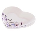 Talerzyk w Kształcie Serca Porcelana 17 cm Louka Kwiaty na Prezent