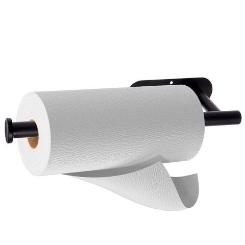Wieszak na Ręcznik Papierowy Czarny Loft Metalowy na Taśmę 3M