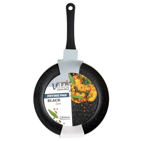 Patelnia Granitowa 24 cm Black Line Indukcja Gaz Non-stick VILDE