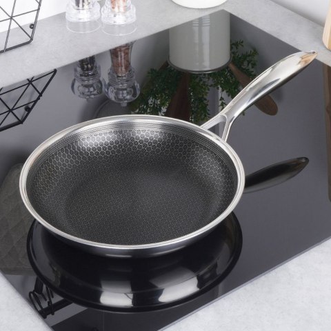 Patelnia Stalowa 28 cm ORION Cookcell Nieprzywierająca do Piekarnika