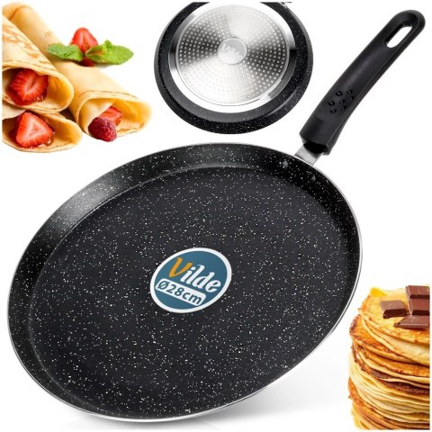 Patelnia do Naleśników 28 cm Granitowa Indukcja Basic Line VILDE