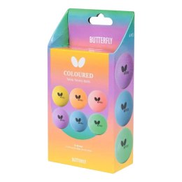 Piłeczki do Tenisa Stołowego Ping Ponga Zestaw BUTTERFLY Coloured 6 szt.