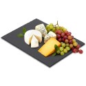 Taca Kamienna Łupek 40 x 30 cm Czarna Serwowanie Potraw Przekąsek VILDE