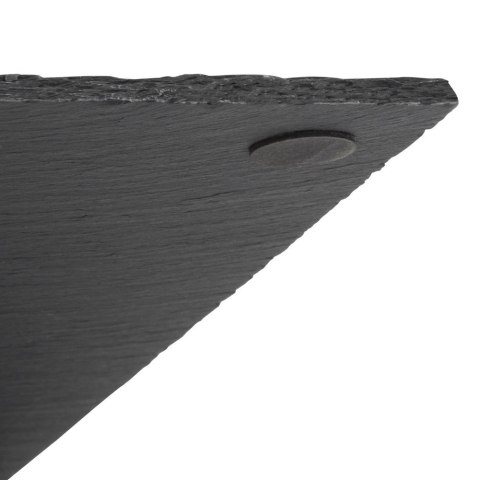 Taca Kamienna Łupek 40 x 30 cm Czarna Serwowanie Potraw Przekąsek VILDE