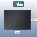 Taca Kamienna Łupek 40 x 30 cm Czarna Serwowanie Potraw Przekąsek VILDE