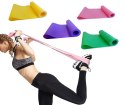 Guma Taśma Oporowa Gimnastyczna Fitness Żółta 0,45 mm KUBISPORT 120 cm
