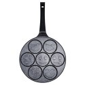 Patelnia do Jajek Granitowa 7 Otworów 26 cm VILDE Black Line Buzie Indukcja