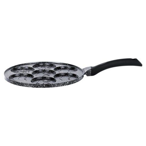 Patelnia do Jajek Granitowa 7 Otworów 26 cm VILDE Black Line Buzie Indukcja