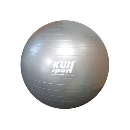 Piłka Gimnastyczna do Ćwiczeń Treningu Fitness Srebrna KUBISPORT 550 mm