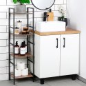 Regał Metalowy Czarny MDF 4 Półki 295 x 235 x 1065 cm TRENDS4YOU