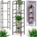Regał Metalowy Czarny MDF 4 Półki 295 x 235 x 1065 cm TRENDS4YOU