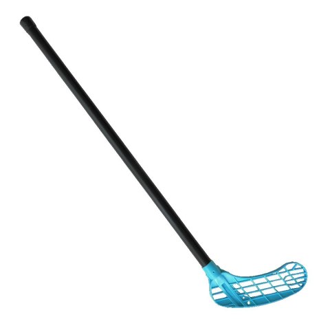 Kij do Unihokeja Floorballa Prawy Niebieski Solidny KUBISPORT Master 95 cm