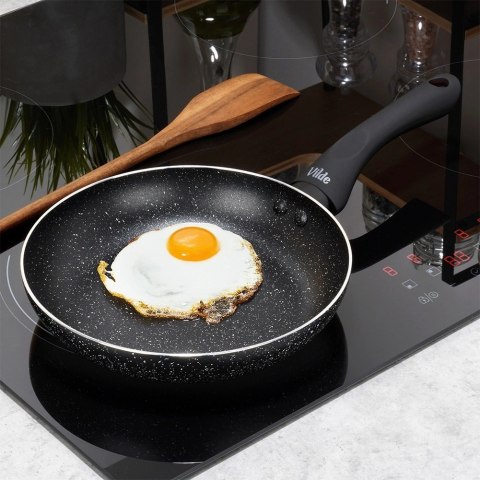 Patelnia Granitowa 20 cm Black Line Indukcja Gaz Non-stick VILDE