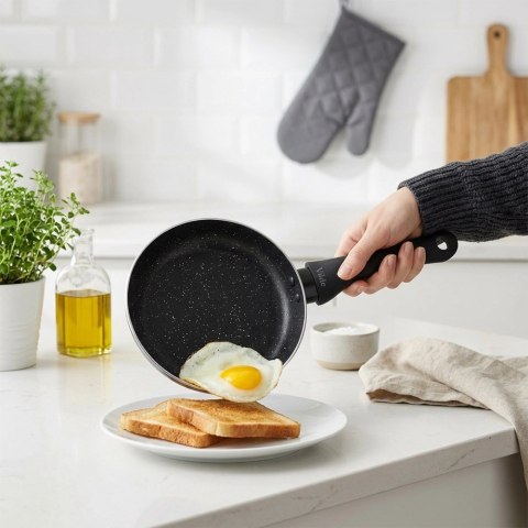 Patelnia Granitowa 20 cm Black Line Indukcja Gaz Non-stick VILDE
