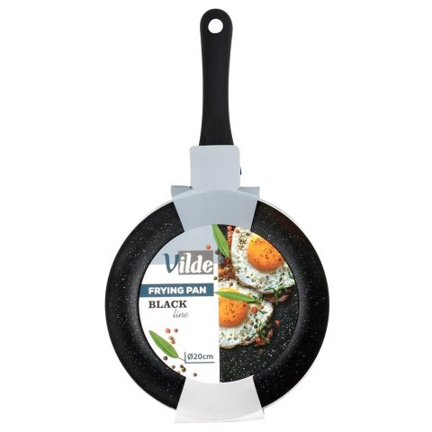 Patelnia Granitowa 20 cm Black Line Indukcja Gaz Non-stick VILDE