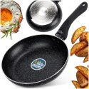 Patelnia Granitowa 20 cm Black Line Indukcja Gaz Non-stick VILDE