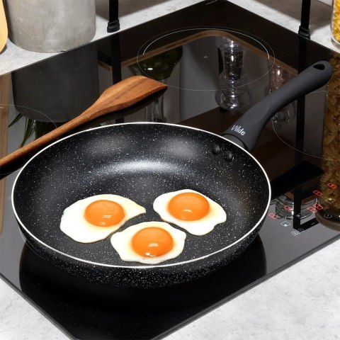 Patelnia Granitowa 26 cm Black Line Indukcja Gaz Non-stick VILDE