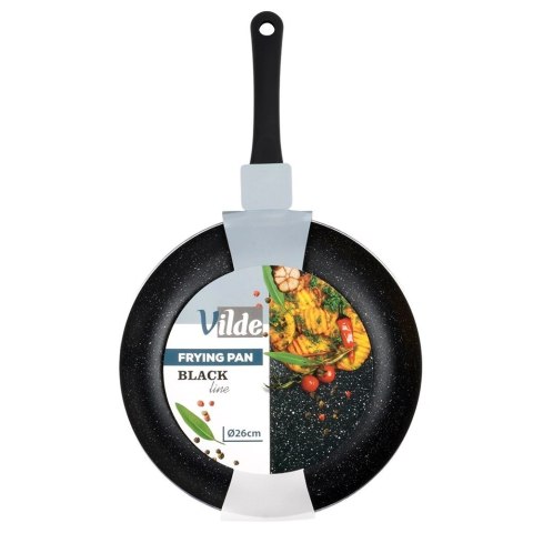 Patelnia Granitowa 26 cm Black Line Indukcja Gaz Non-stick VILDE
