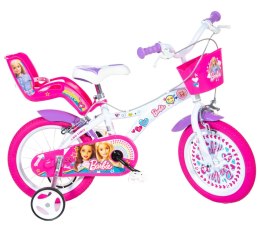 Rowerek Rower Dziecięcy dla Dziewczynki Barbie z Bocznymi Kółkami DINO 14