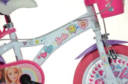 Rowerek Rower Dziecięcy dla Dziewczynki Barbie z Bocznymi Kółkami DINO 14