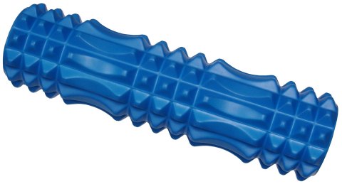 Wałek do Masażu Masujący Niebieski z Wypustami Roller KUBISPORT 45 cm