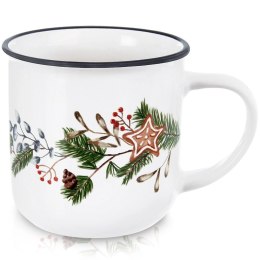 Kubek Ceramiczny 330 ml ORION Gałązki Iglaste Gwiazdka Prezent