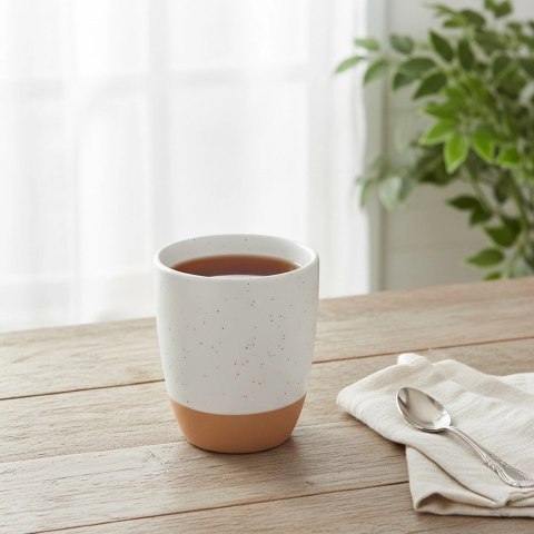 Kubek Ceramiczny do Espresso 90ml Biały Nakrapiany Kamionka ORION