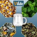 Kubek Duży Zaparzaczem i Pokrywką Szklany Solidny ORION 400 ml