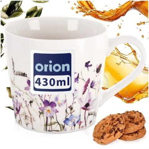Kubek Porcelanowy Duży 430 ml Louka Kwiatowy Dekor do Herbaty