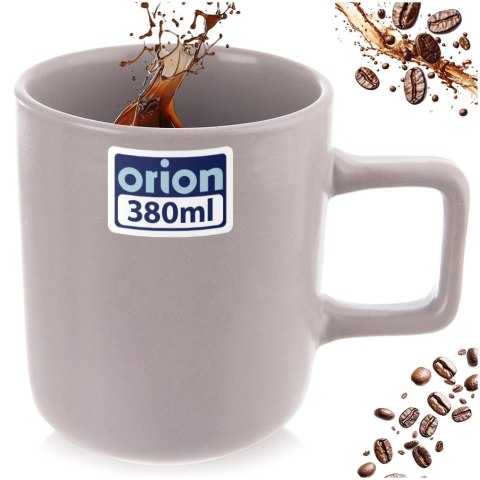Kubek Skandi Kamionka 380ml Szary Matowy z Uchem do Kawy Herbaty ORION