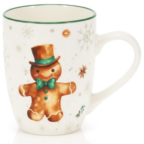 Kubek Świąteczny Porcelana 320 ml Piernikowy Ludzik Zmywarka