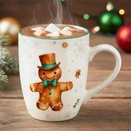 Kubek Świąteczny Porcelana 320 ml Piernikowy Ludzik Zmywarka