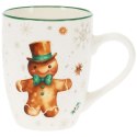 Kubek Świąteczny Porcelana 320 ml Piernikowy Ludzik Zmywarka