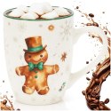 Kubek Świąteczny Porcelana 320 ml Piernikowy Ludzik Zmywarka