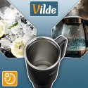 Kubek Termiczny 1,2 L z Rurką i Uchwytem Czarny Termos XXL VILDE