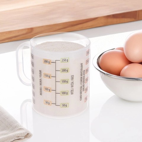 Kubek z Miarką Kuchenną 250ml Plastik do Płynów Sypkich i Gotowania ORION