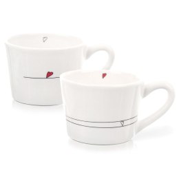 Kubki Ceramiczne Serduszka Dekoracyjne Ozdobne ORION 200 ml 2 szt.
