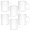 Kubki Szklane 300 ml 6 Szt. ORION Białe Szkło Opalowe do Zmywarki