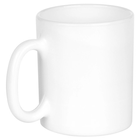 Kubki Szklane 300 ml 6 Szt. ORION Białe Szkło Opalowe do Zmywarki