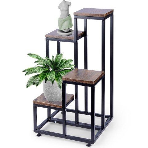 Kwietnik Stojak na Kwiaty 4-Poziomowy Kaskada Metalowy Loft VILDE 69 cm