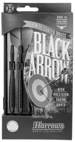 Lotki Rzutki do Darta Elektronicznego Solidne HARROWS SOFT BLACK ARROW 16g
