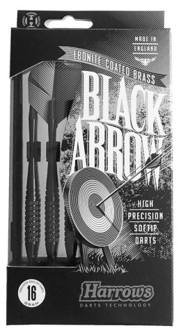 Lotki Rzutki do Darta Elektronicznego Solidne HARROWS SOFT BLACK ARROW 18g