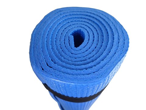 Mata Gimnastyczna do Ćwiczeń Jogi Pilatesu Niebieska KUBISPORT 173x61x0,4cm