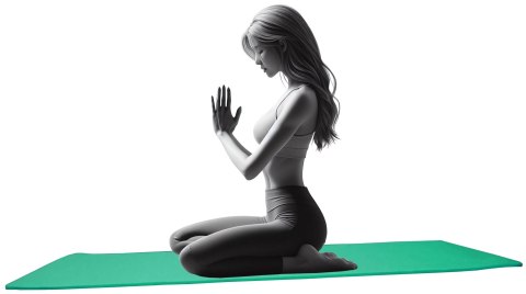 Mata Gimnastyczna do Ćwiczeń Jogi Pilatesu Zielona KUBISPORT 183x61x1,2 cm
